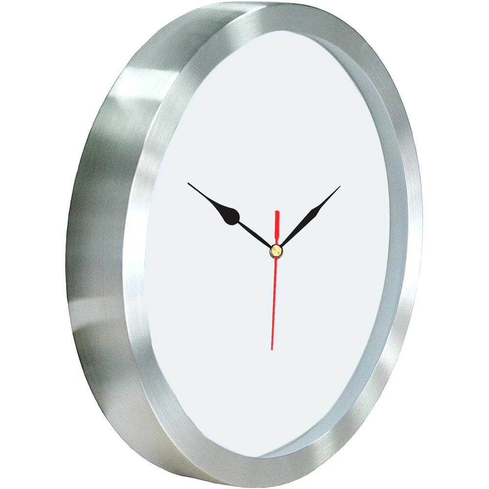 Ceas inserție foto aluminiu – Ø15 cm, decor modern pentru casă